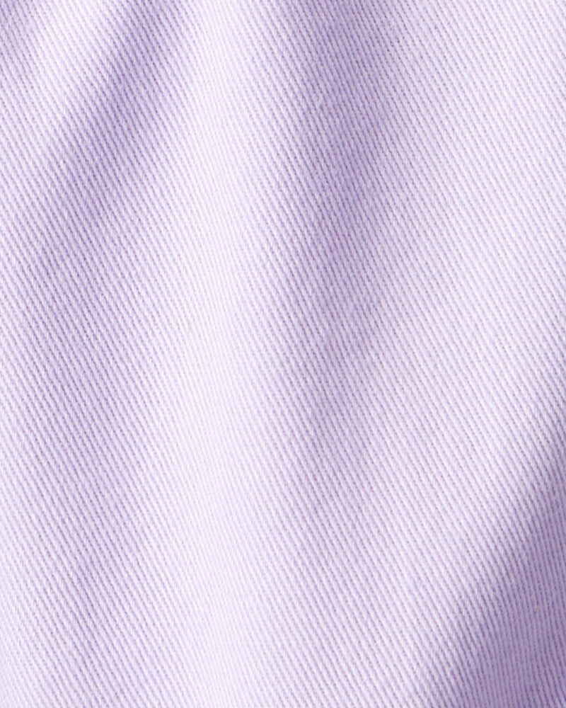 Baby Girl 2-Piece Purple Pullover Sweatshirt & Cotton Cargo Joggers Set - Purple, image 8 of 8 slides