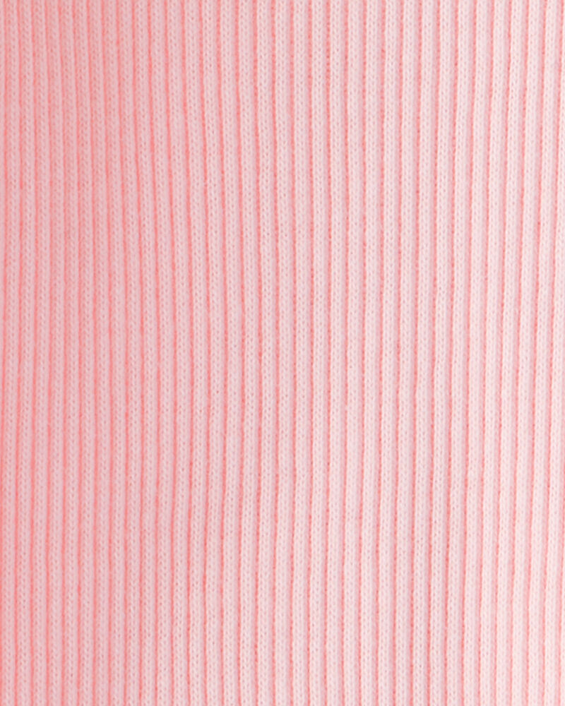 Baby Girl Cotton Long-Sleeve Henley Top - Pink, image 2 of 3 slides