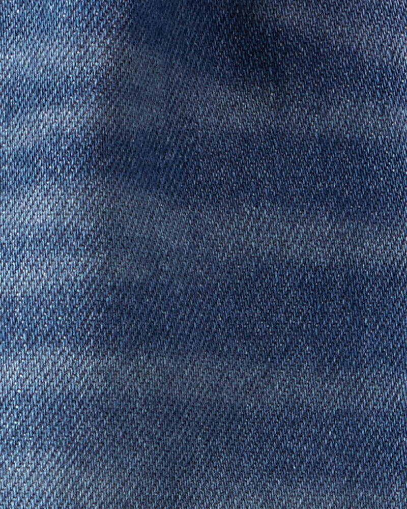 Baby Boy  Pull-On Denim Cargo Joggers - Medium Wash, image 4 of 5 slides