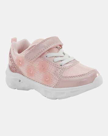 Toddler Glitter Light Up Sneakers - Pink, 