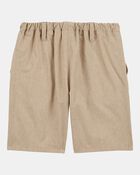 Kid 3-Pack Active Pull-On Uniform Shorts - Khaki, image 3 of 4 slides