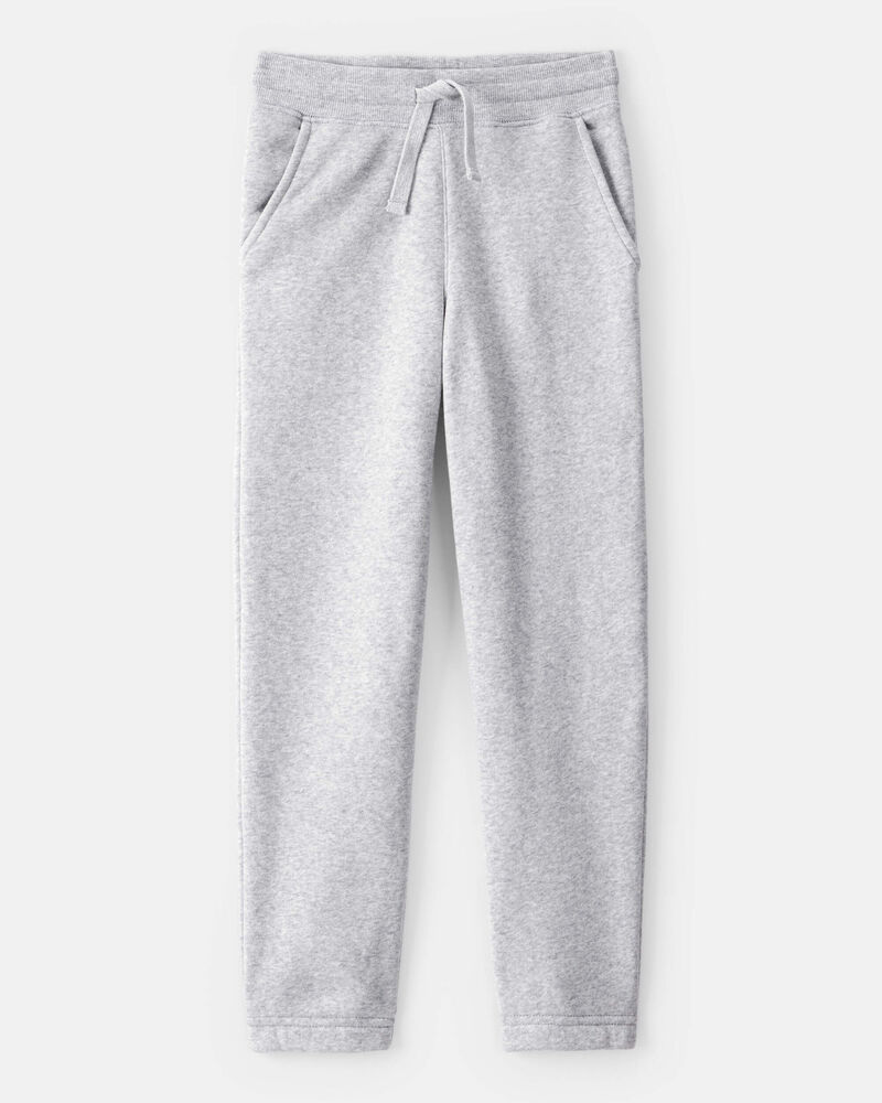 Boys Fleece Drawstring Joggers - Grey, image 1 of 4 slides