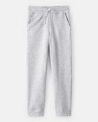 Boys Fleece Drawstring Joggers - Grey, image 1 of 4 slides