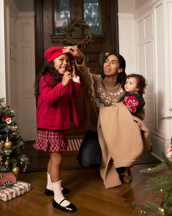 Toddler Girl Long-Sleeve Fashion Peacoat - Red, 