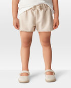 Toddler 2-Piece Seashell Ribbed Tank Top & Pom Pom Dolphin Shorts Set - Ivory/Tan

, image 9 of 10 slides