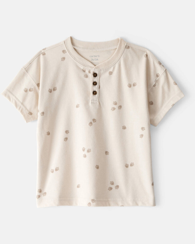 Toddler Boy Acorn Short-Sleeve Tee - Ivory, image 1 of 3 slides