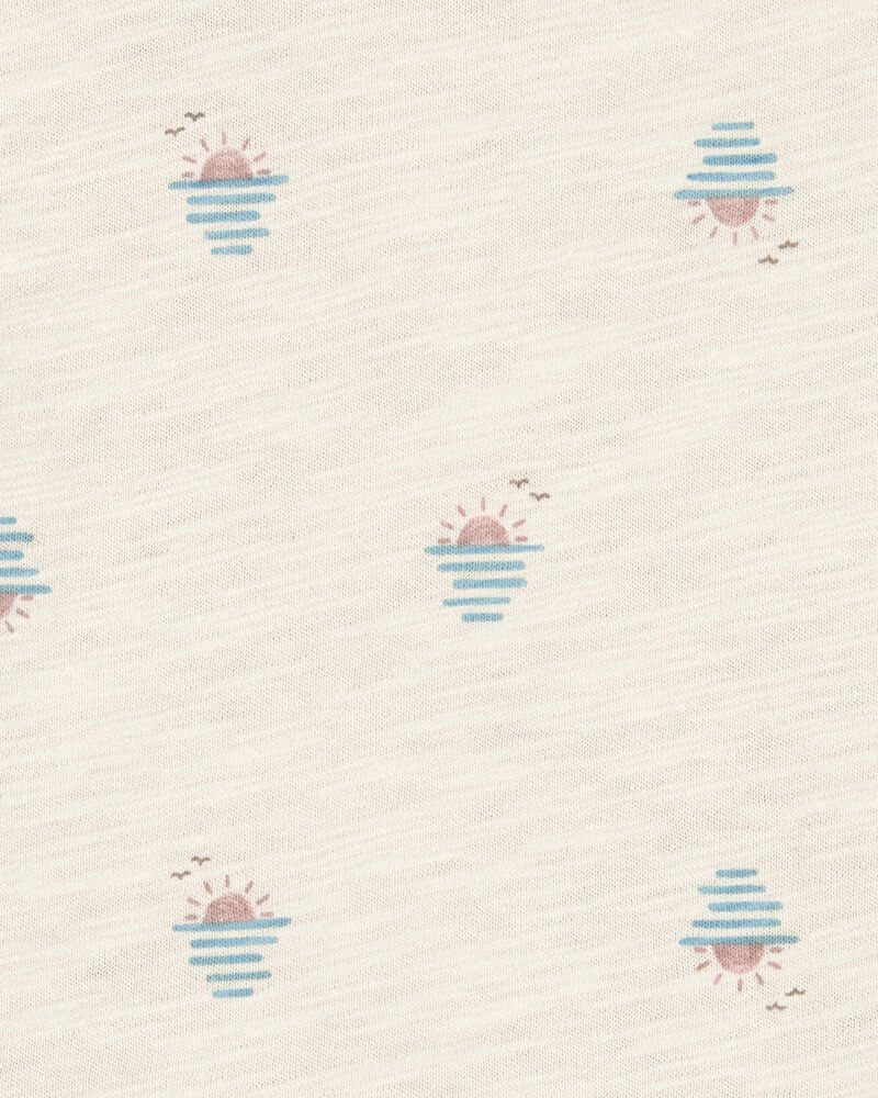 Baby Boy 2-Piece Sunset Tee & Shortall Set - Brown, image 4 of 6 slides