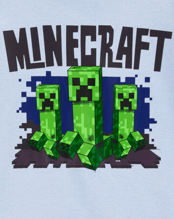 Boys Minecraft Snug Fit Cotton 2-Piece Pajamas - Blue, 