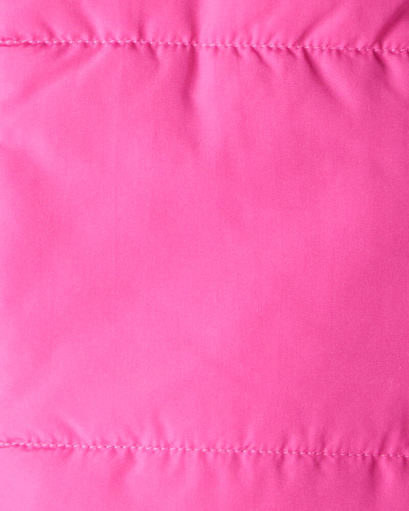 Toddler Girl Puffer Vest - Pink, image 3 of 4 slides