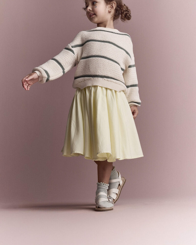 Toddler Girl Avenue Twirl&trade; Midi Skirt - Yellow, image 1 of 6 slides