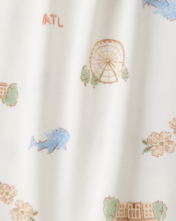 Atlanta Print PurelySoft 2-Piece Pajamas - Ivory, 