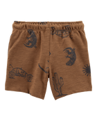 Baby 2-Piece Desert Print Henley Tee & Pull-On Shorts Set - Brown, image 5 of 6 slides