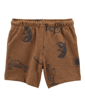 Baby Desert Pull-On Cotton Shorts - Brown, 