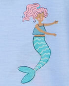 Toddler 2-Pack Mermaid Ruffle-Sleeve Nightgowns - Purple/Blue, image 3 of 4 slides