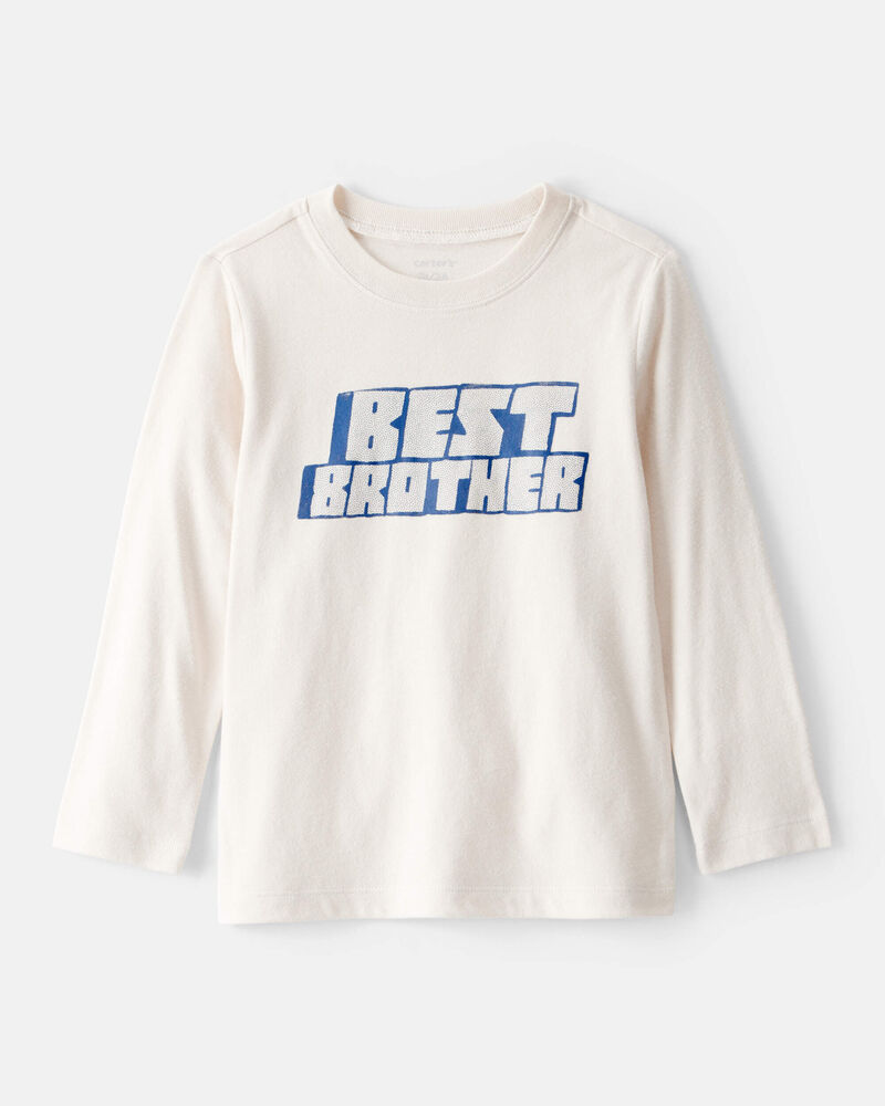 Toddler Boy Best Brother Long-Sleeve Graphic Tee - White, image 1 of 3 slides