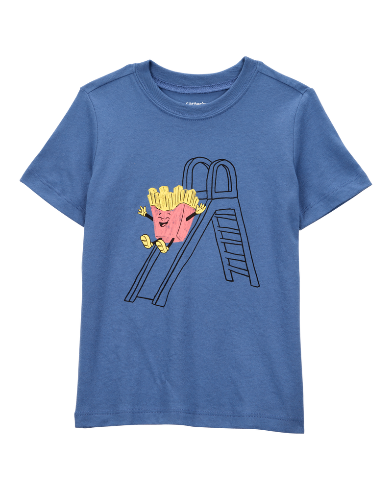 Toddler Boy French Fries Short-Sleeve Graphic Tee - Navy, image 1 of 3 slides