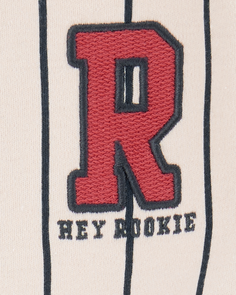 Baby Boy Baseball Rookie Snap Cotton Sleep & Play Pajamas, image 3 of 4 slides