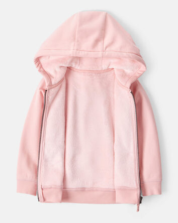 Toddler Girl DayDream Fleece Long-Sleeve Hooded Zip-Up Jacket - Pink, 