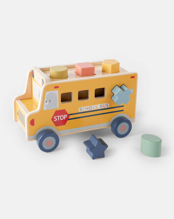 School Bus Wooden Activity Toy Set, 