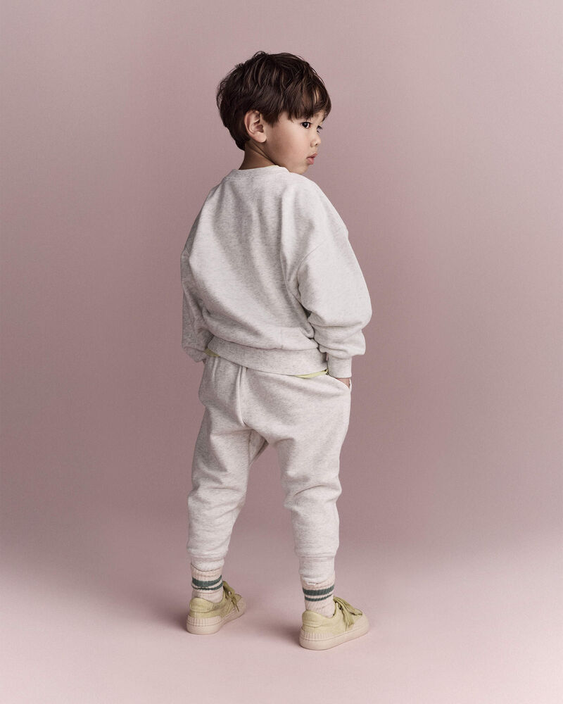 Toddler 'I'm On Toddler Time'  Dolman-Sleeve Sweatshirt - Heather Grey, image 5 of 6 slides