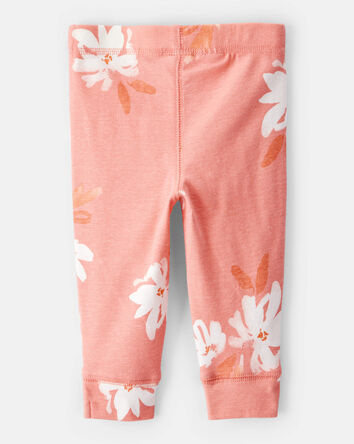 Baby 2-Pack Pull-On Pants - Pink/Floral, 