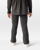 Toddler Girl 2-Piece Black Peplum Top & Cotton Flare Leggings Set - Black/Grey, image 8 of 8 slides