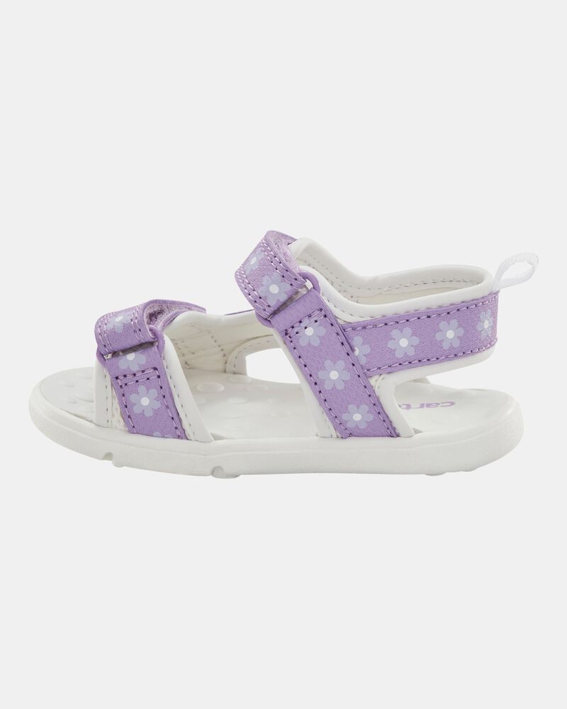 Baby Every Step&reg; First Walker Floral Sandals - Purple/White, image 6 of 7 slides
