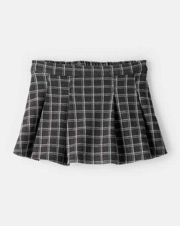 Toddler Girl Plaid Skirt - Grey, 