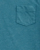 Baby Solid Short-Sleeve Pocket Tee - Teal, image 2 of 3 slides