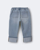 Toddler Cuffed Pant in Denim - Blue, image 6 of 7 slides
