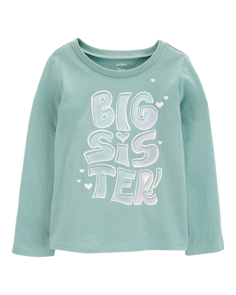 Toddler Big Sister Long-Sleeve Graphic Tee, image 1 of 3 slides