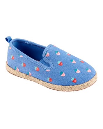 Toddler Strawberry Slip-On Casual Shoes - Blue, 