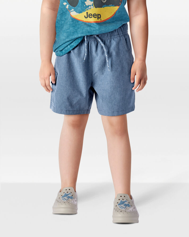 Toddler Everyday Quick Dry Shorts - Blue, image 2 of 8 slides