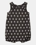 Baby Floral Print Cotton Romper, image 1 of 3 slides