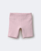 Toddler Girl Brooklyn Bike Shorts - Light Pink, image 2 of 6 slides