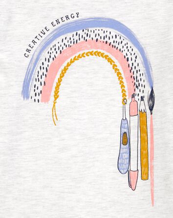 Girls Rainbow Long-Sleeve Graphic Tee - Grey, 