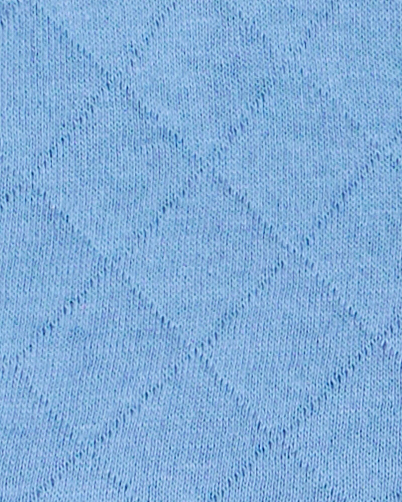 Baby Girl 3-Piece Floral Sleeveless Vest & Pant Set - Blue, image 2 of 4 slides