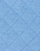 Baby Girl 3-Piece Floral Sleeveless Vest & Pant Set - Blue, image 2 of 4 slides