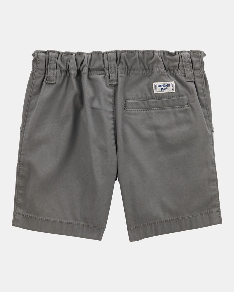 Baby Flat-Front Shorts - Grey, image 2 of 4 slides
