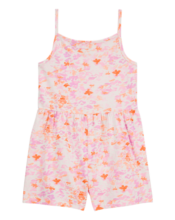 Girls Floral Tank Romper, 