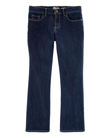 Girls Dark Wash Plus-Fit Bootcut Jeans, 
