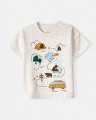 Toddler Boy Camping Short-Sleeve Graphic Tee - Ivory, image 1 of 4 slides