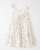 Toddler Organic Cotton Dress in Coastal Vacation Print, image 1 of 5 slides