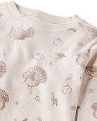 Kid Organic Cotton Pajamas in Turkey Trot Print, image 2 of 4 slides
