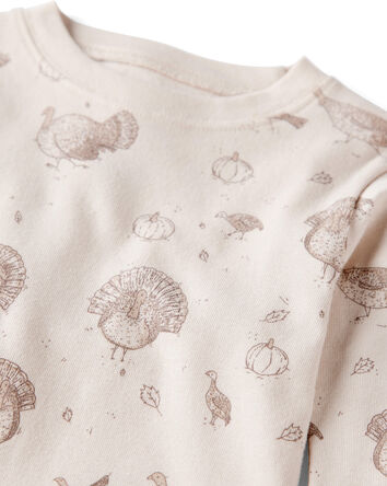 Kid Organic Cotton Pajamas in Turkey Trot Print, 