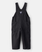 Toddler Boy Herringbone Overalls - Black, image 2 of 4 slides