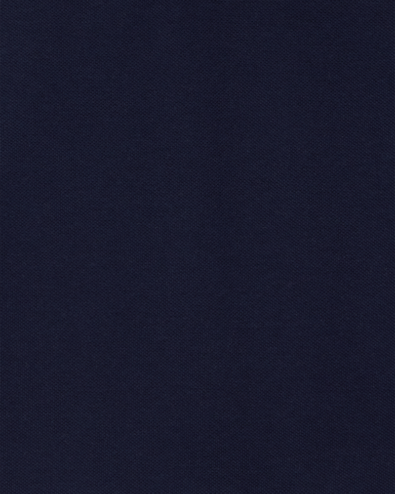 Toddler Boy Pique Long-Sleeve Polo Shirt - Navy, image 2 of 3 slides