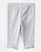 Baby Girl 2-Pack Knit Pull-On Pants Set - Grey/Navy, image 3 of 7 slides