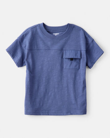 Toddler Boy Short-Sleeve Pocket Tee - Blue, 