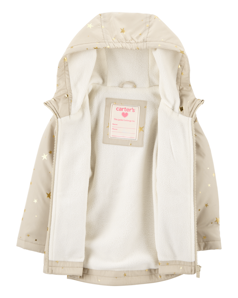 Toddler Star Foil Mid-Weight Fleece-Lined Jacket, image 2 of 3 slides